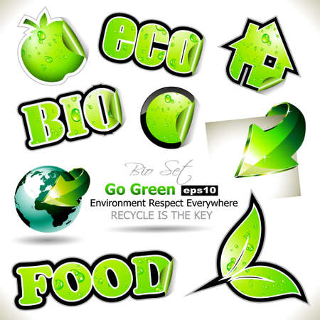 Bio tags or Stickers Collectionのイラスト素材