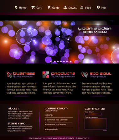 Business Webtemplate or Wordpress Blog Graphic with Modern Clean lines.のイラスト素材