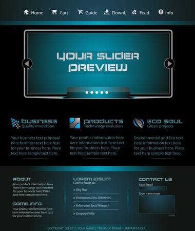 Business Webtemplate or Wordpress Blog Graphic with Modern Clean lines.のイラスト素材