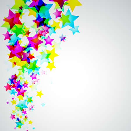 Abstract Rainbow Stars Flyer with delicate Gradient Backgroundのイラスト素材