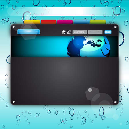 Business WebSite Template with Fututistic Technology Styleのイラスト素材