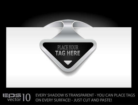 Original Style Paper Tag with TRANSPARENT shadows. Ready to copy and paaste on every surface.のイラスト素材