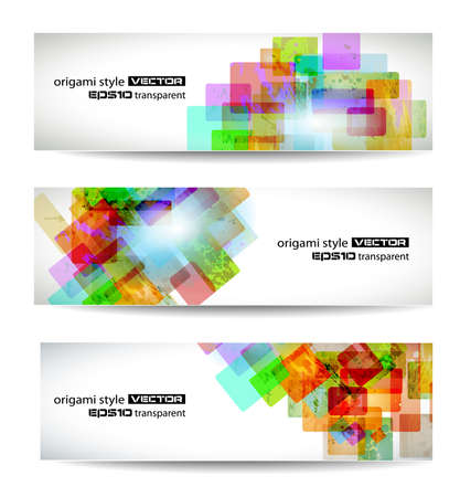Set of abstract modern header banner for flyer or websiteのイラスト素材