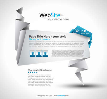 Origami Website - Elegant Design for Business Presentations. のイラスト素材