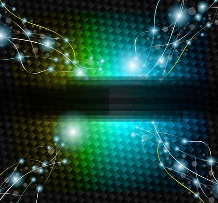 Abstract Rainbow Background with lightnings over a carbon fiber backgroundsのイラスト素材
