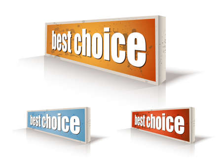 Set of "Best Choice" speech bubble sticker with transparent shadows, ready to be placed on every surface.のイラスト素材