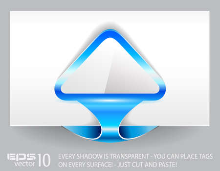 high quality glossy arrow paper tag with space for your text and transparent shadows. Just copy and paste on whatever surface!のイラスト素材