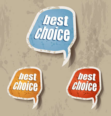 Distressed Cloud Speech bubbles set with 4 grunge colours. Shadows are transparent.のイラスト素材