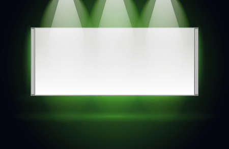 Big clean white panel for product featuring or advertising with spot lights and place for text or image. All shadows are transparent, you can place it on every background.のイラスト素材