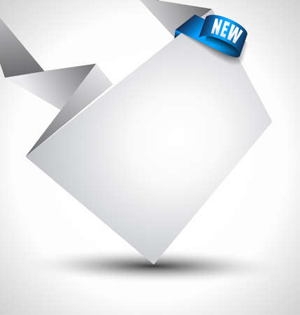 Origami style speech Banner with empty space for yor advertising text . All shadows are transparent.のイラスト素材