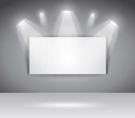 ShowRoom Panel for slogan exposition or advertising of object or to use like an intro webpage for website modern project.のイラスト素材