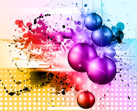 High tech rainbow Chrstmas background for corporate business greetings flyer or presentationのイラスト素材