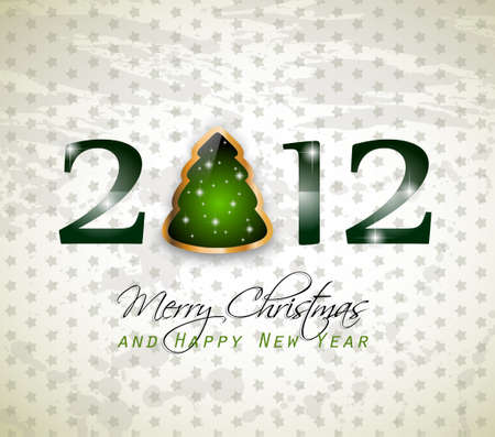 Elegant greetings background for flyers or brochure for Christmas or New Year Events with a lovely tree.のイラスト素材