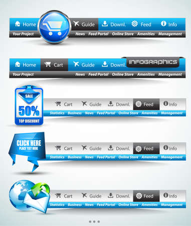 Premium templates and Web stuff master collection: graphs, histograms, arrows, chart, infographics, icons and a lot of related design elements.のイラスト素材