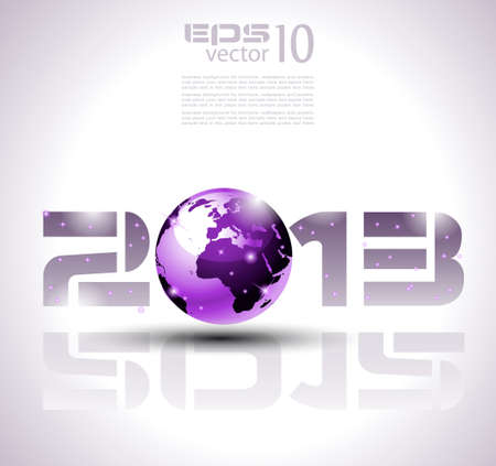 High tech and technology style 2013 happy new year celebration background for your posters, flyers and business presentations.のイラスト素材