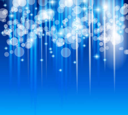 Abstract futuristic background with striped lights and a flow of sparkling stars.のイラスト素材