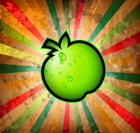 Ecology green background for eco friendly covers or brochures, with colorful leaves and water dropsのイラスト素材
