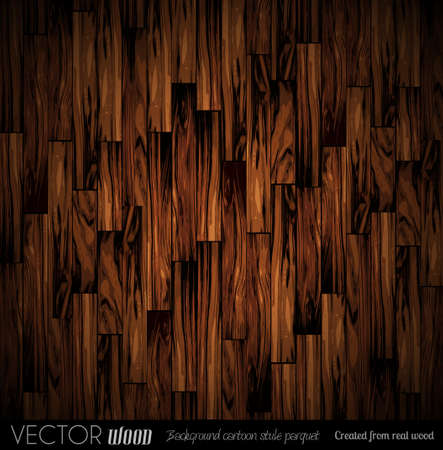 Vector parquet background with old wood texture. Created from real wood with cartoon illustration style.のイラスト素材