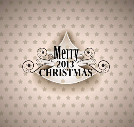 Vintage Paper Merry Christmas Elegant Background for Greetings Cardのイラスト素材