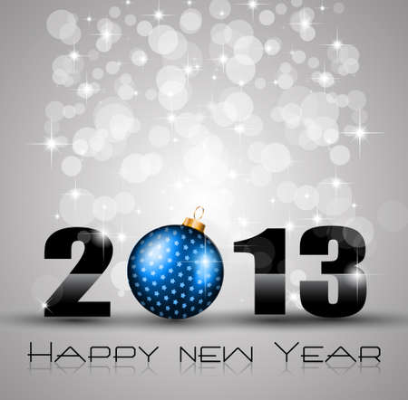 2013 New Year Celebration Background with Glitter and Rainbow Coloursのイラスト素材