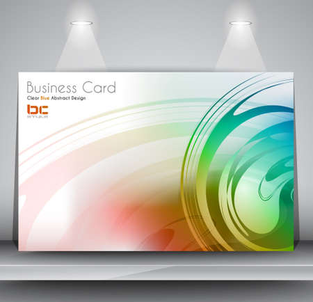 Illustration for Elegant business card design template - Ideal for corporate card background or modern brochure covers. - Royalty Free Image