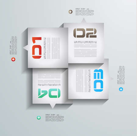 Infographic design template with paper tags  Idea to display information, ranking and statistics with orginal and modern style のイラスト素材