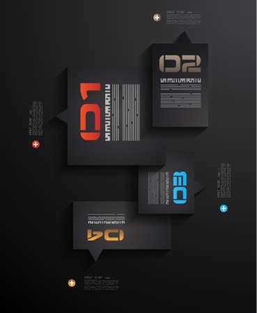 Infographic design template with paper tags  Idea to display information, ranking and statistics with orginal and modern style のイラスト素材
