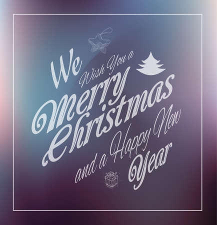 Merry Christmas Vintage retro typo background for your greetings or invitation covers.のイラスト素材