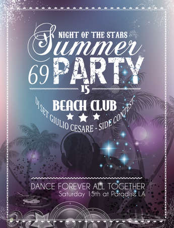 Beach Party Flyer for your latin music event or posterのイラスト素材