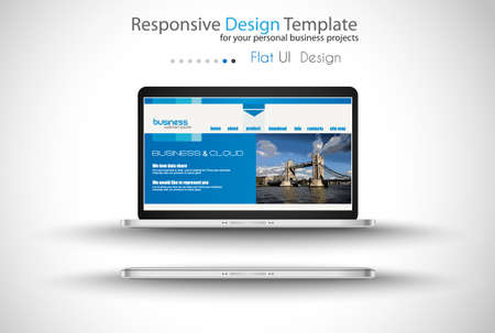 Modern devices mockups fpr your business projects. webtemplates included.のイラスト素材