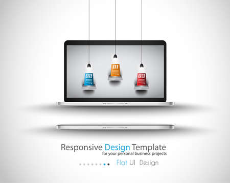 Infographic Design Template with modern flat style. Ideal to display data and for product ranking or generic classification of items.のイラスト素材