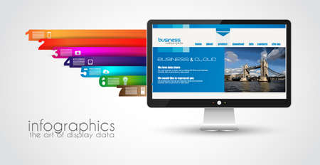 Modern devices mockups fpr your business projects. webtemplates included.のイラスト素材
