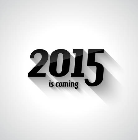 Modern Style 2015 New Year is coming background with blend shadow. Ready to copy and paste on every surface.のイラスト素材