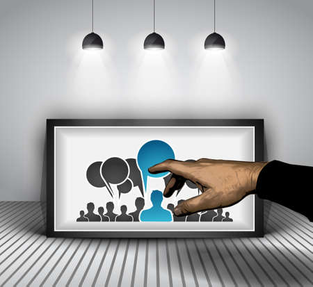 Social Media Infographic concept background with a lot of design elements and space for your text.のイラスト素材