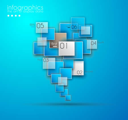 Infographic design template with paper tags. Idea to display information, ranking and statistics with orginal and modern style.illustration; design;のイラスト素材