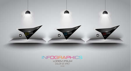 Flat UI design concepts for unique infographics, seo, web template branding. のイラスト素材
