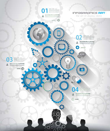 Social Media and Cloud concept Infographic background with a lot of icons for seo, advertising banners, cover materials or branding brochuresのイラスト素材
