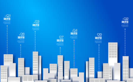 Infographic Layout for modern business data presentation and classification. Ideal for item or service ranking or products comparison.のイラスト素材