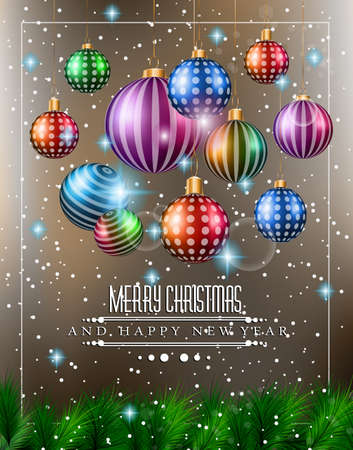 Christmas original modern background template for invitations, seasonal cards, event posters, new year backgronds and so on.のイラスト素材