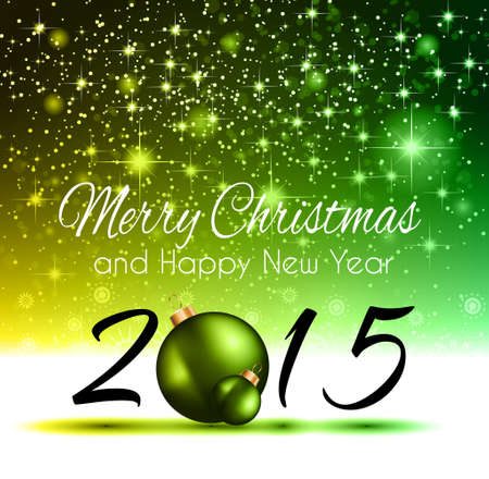 2015 New Year and Happy Christmas backgroundのイラスト素材