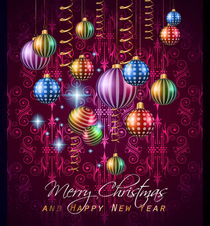 2015 New Year and Happy Christmas backgroundのイラスト素材