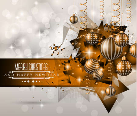 2015 New Year and Happy Christmas background.のイラスト素材