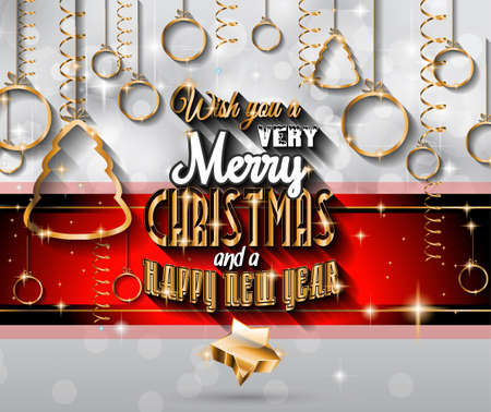 2015 New Year and Happy Christmas background for your flyers, invitation, party posters, greetings card, brochure cover or generic banners.のイラスト素材