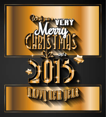 2015 New Year and Happy Christmas background for your flyers, invitation, party posters, greetings card, brochure cover or generic banners.のイラスト素材