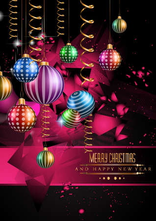 2015 New Year and Happy Christmas background for your flyers, invitation, party posters, greetings card, brochure cover or generic banners.のイラスト素材