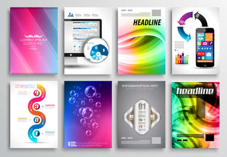 Set of Flyer Design, Web Templates. のイラスト素材
