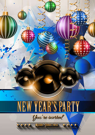 Happy New Year Clud Event Flyerのイラスト素材