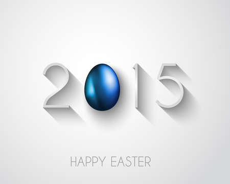 Happy Easter Background with a Colorful Egg with Shadow and greetings textのイラスト素材