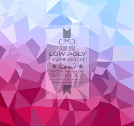 Low Poly trangular trendy hipster background for your retro flyer, stylish brochure, poster background and vintage applications.のイラスト素材