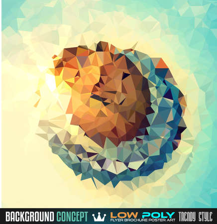 Low Poly trangular trendy Art background for your polygonal flyer, stylish brochure, poster background and fresh applications.のイラスト素材